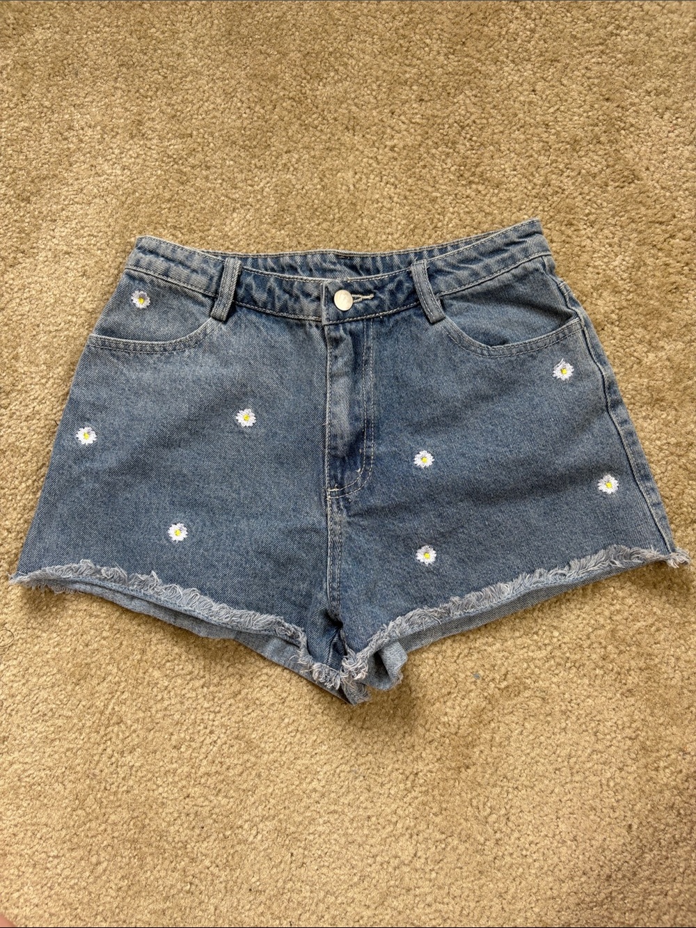 Altar’d State Denim Daisy Embroidered Women's Shorts